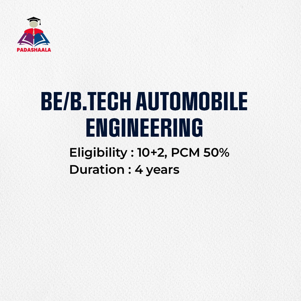 BE/Btech Automobile